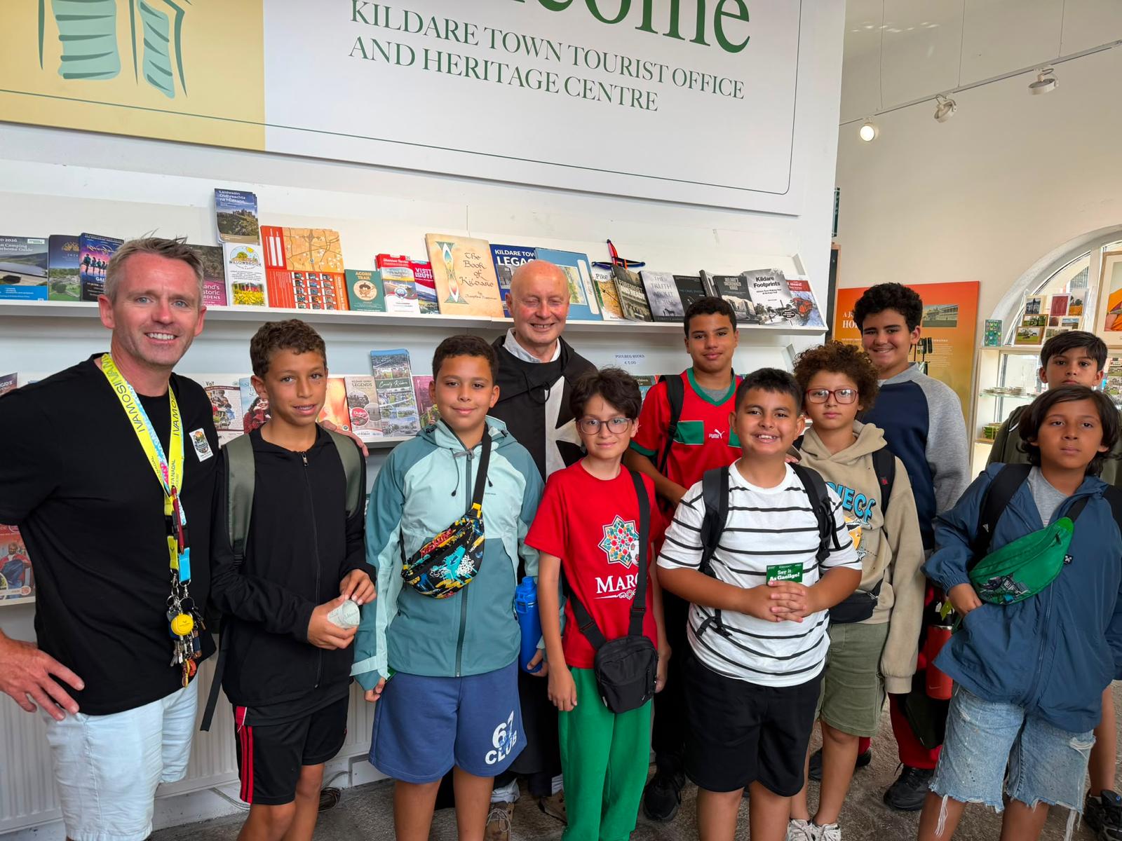 Students learning through a cultural bookshop visit