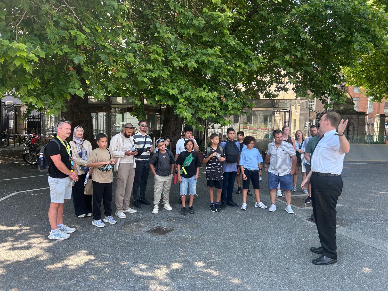Students visiting Trinity College